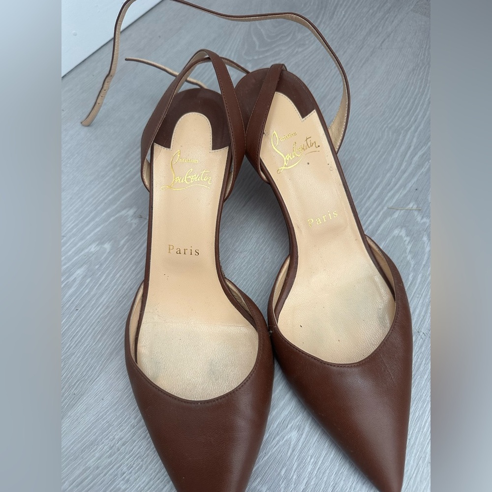 Christian Louboutin Brown Leather Heels